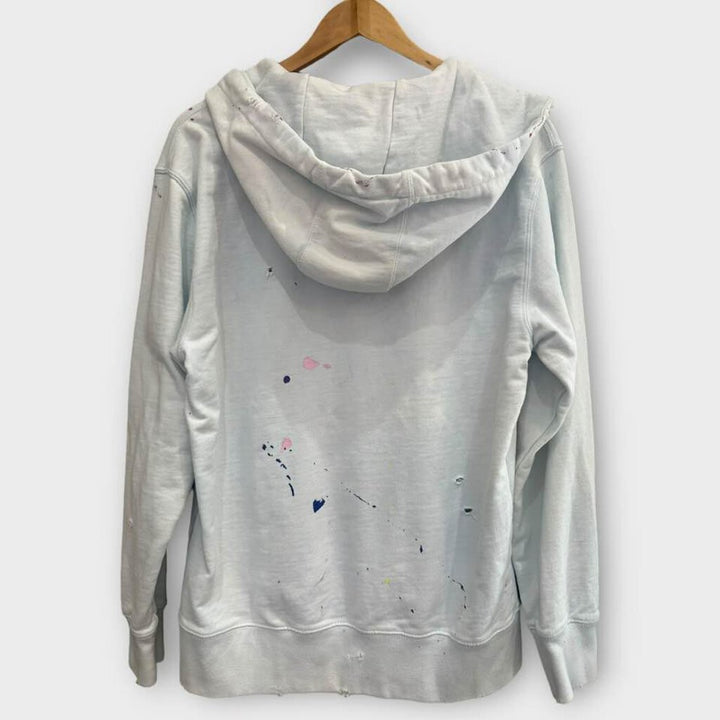 Camp Isidro Indigo Dyed Paint Splatter Camp Counselor Hoodie - Size Large
