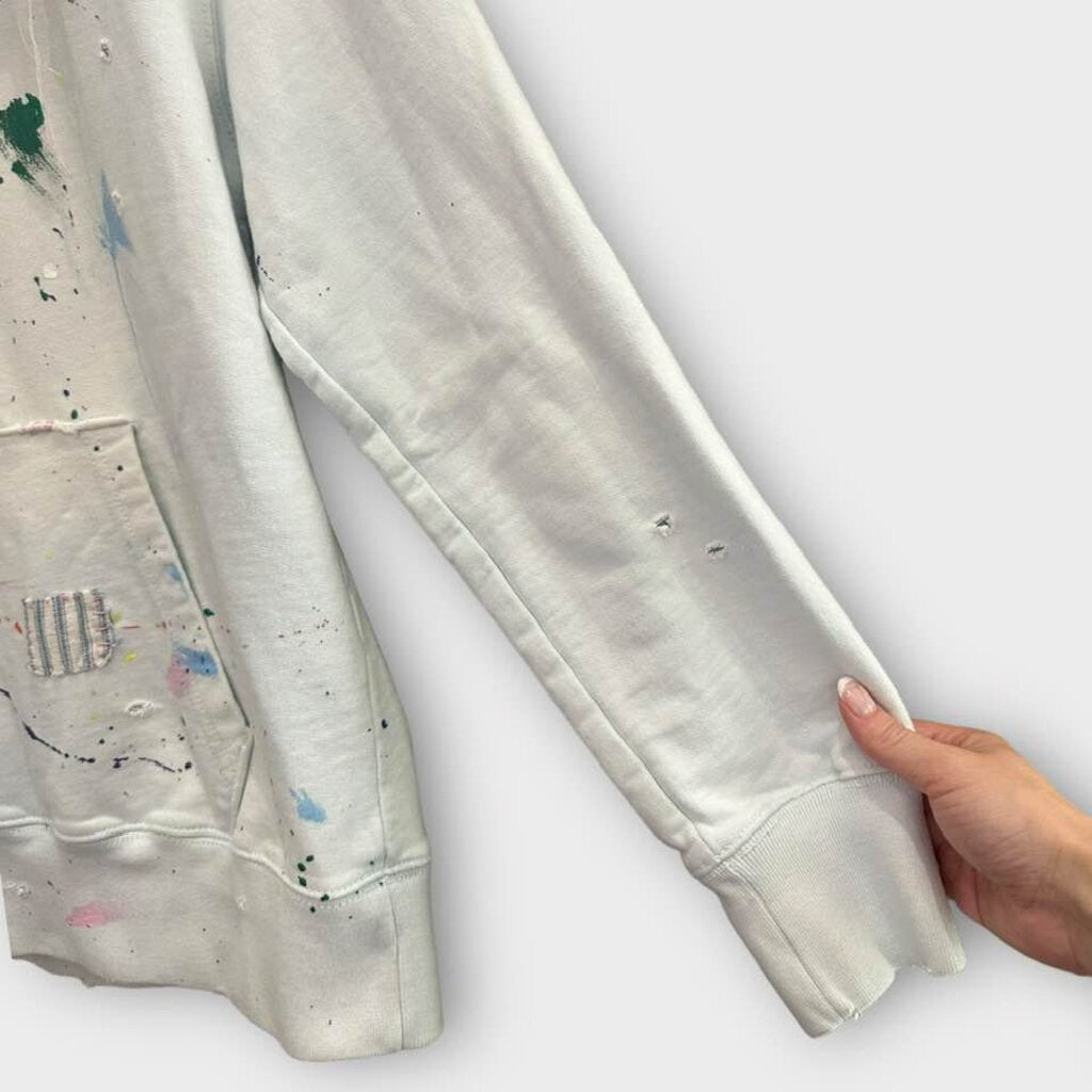 Camp Isidro Indigo Dyed Paint Splatter Camp Counselor Hoodie - Size Large