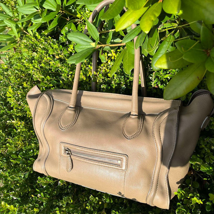 Celine Leather Luggage Tote