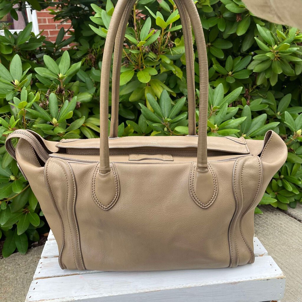 Celine Leather Luggage Tote