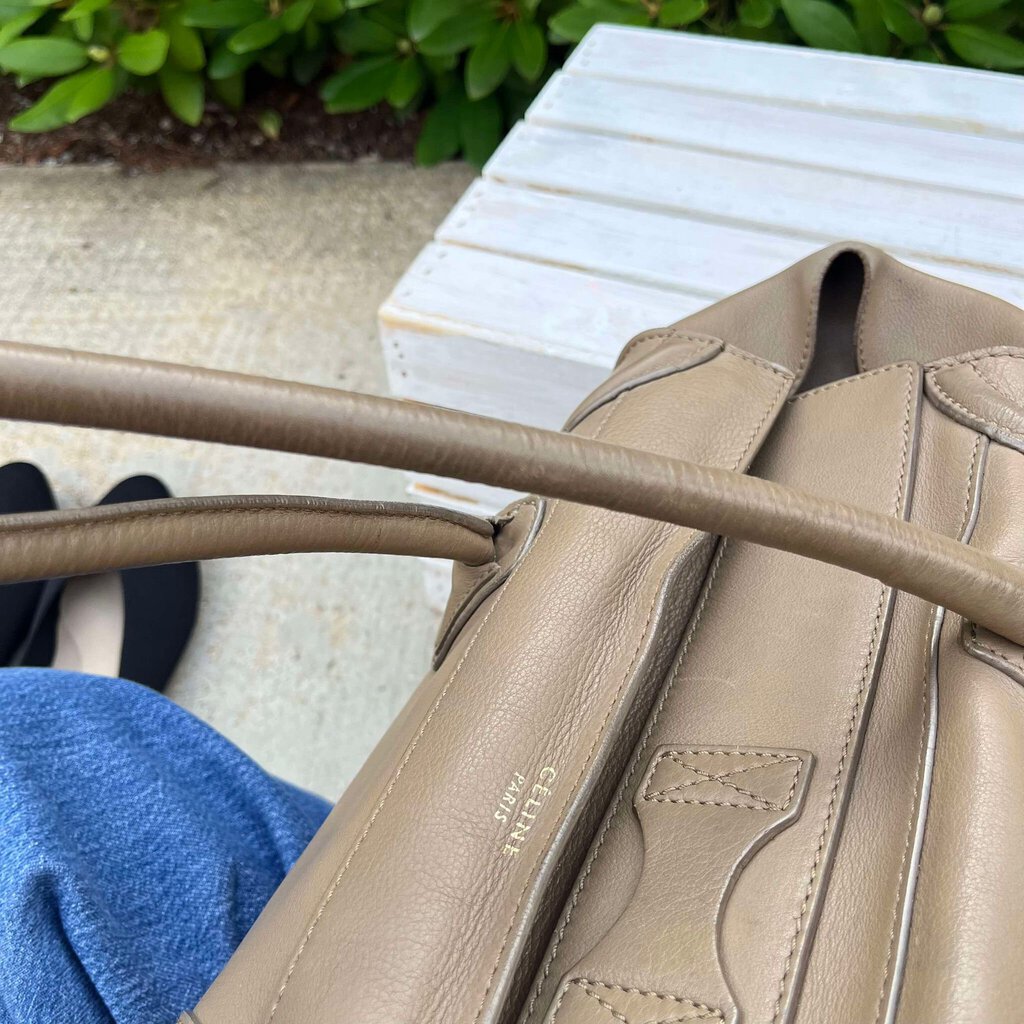 Celine Leather Luggage Tote