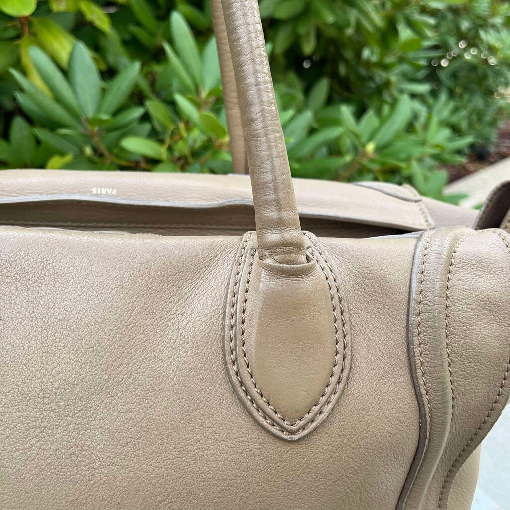 Celine Leather Luggage Tote