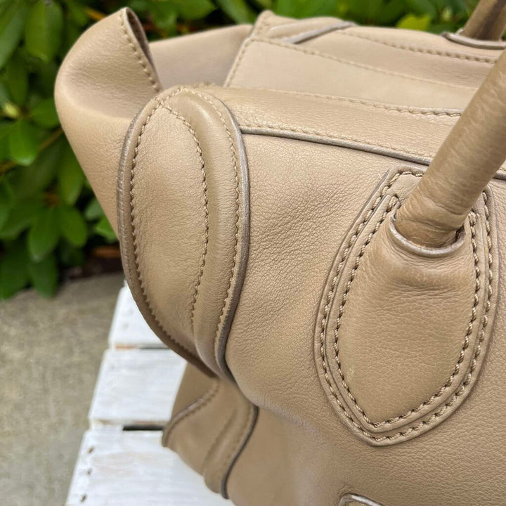 Celine Leather Luggage Tote