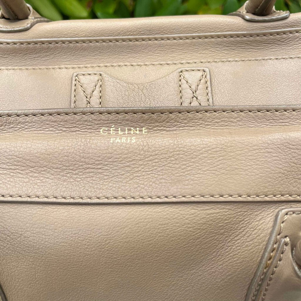 Celine Leather Luggage Tote