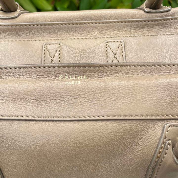 Celine Leather Luggage Tote