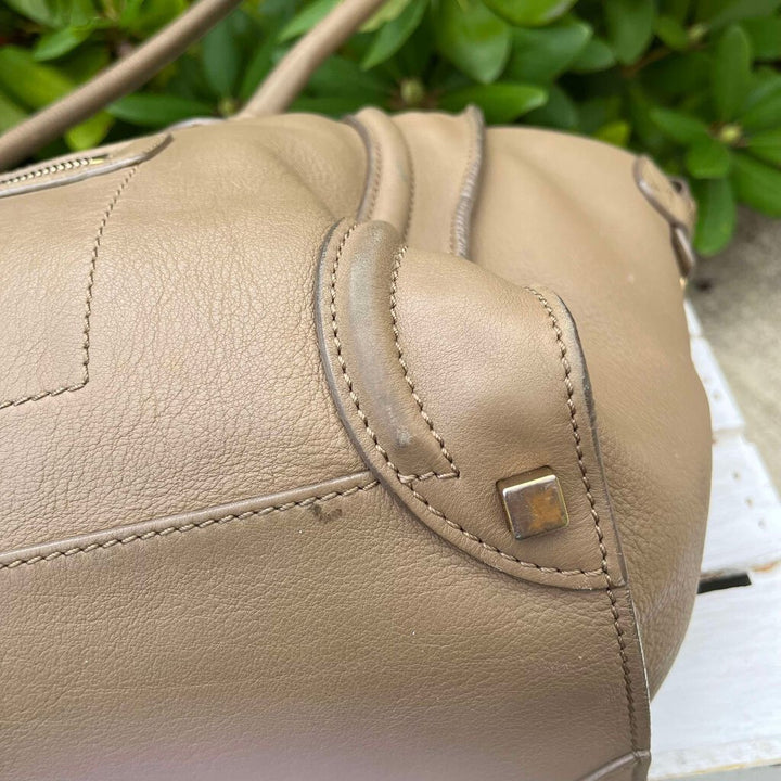 Celine Leather Luggage Tote