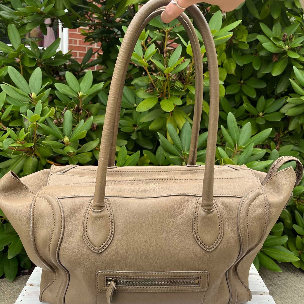 Celine Leather Luggage Tote