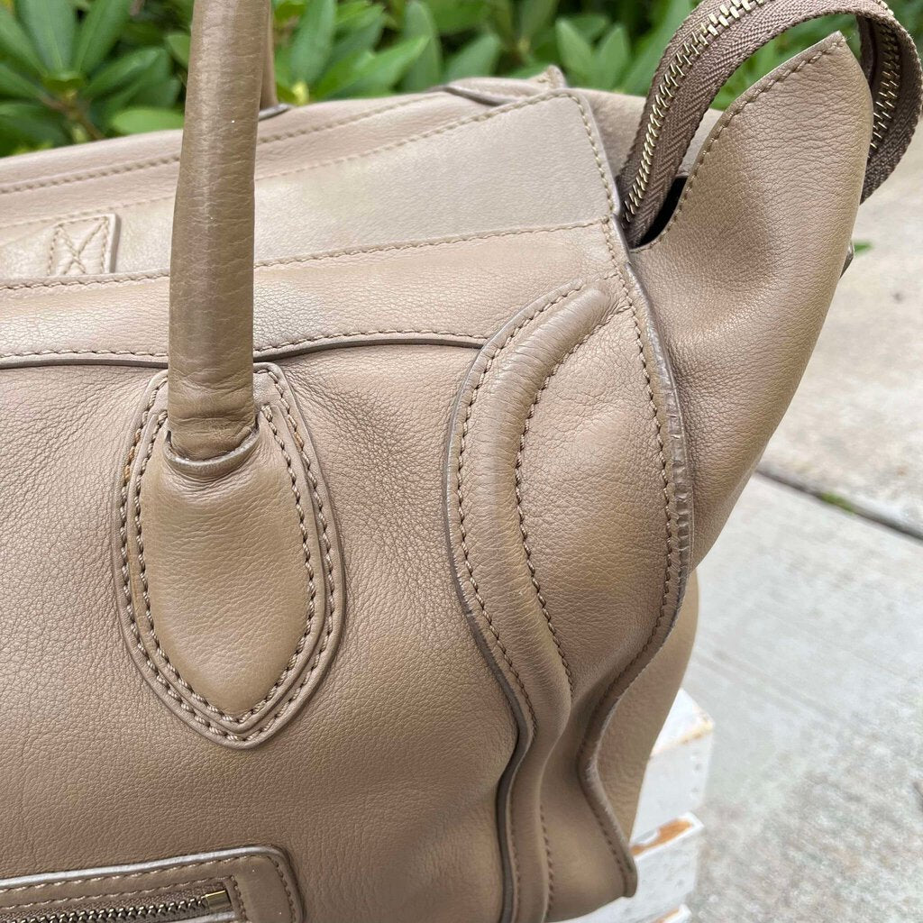 Celine Leather Luggage Tote
