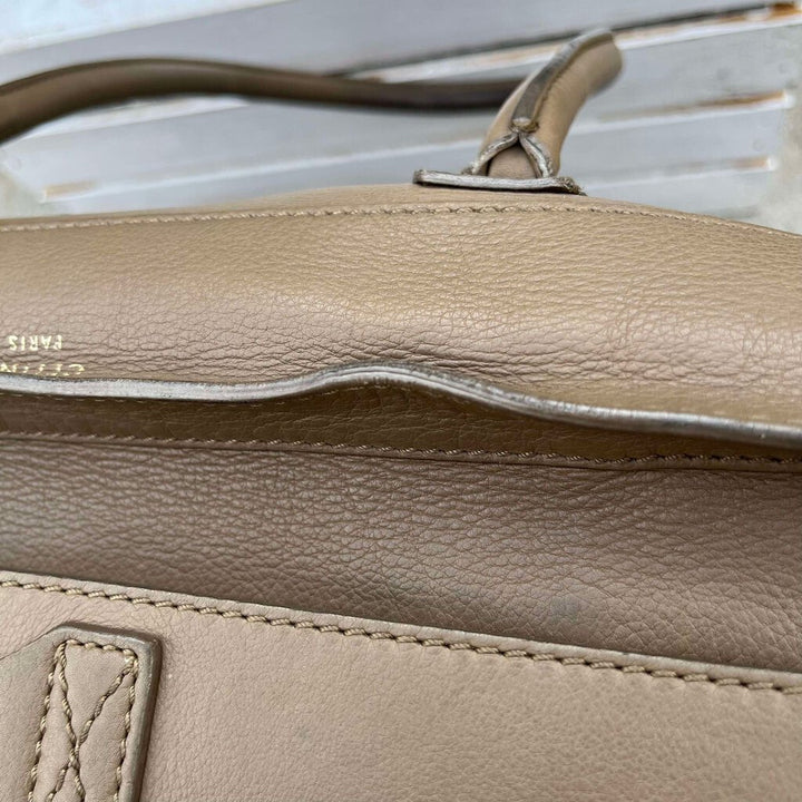 Celine Leather Luggage Tote
