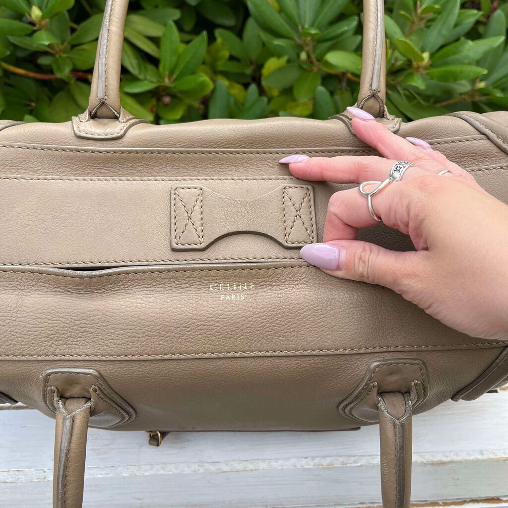 Celine Leather Luggage Tote