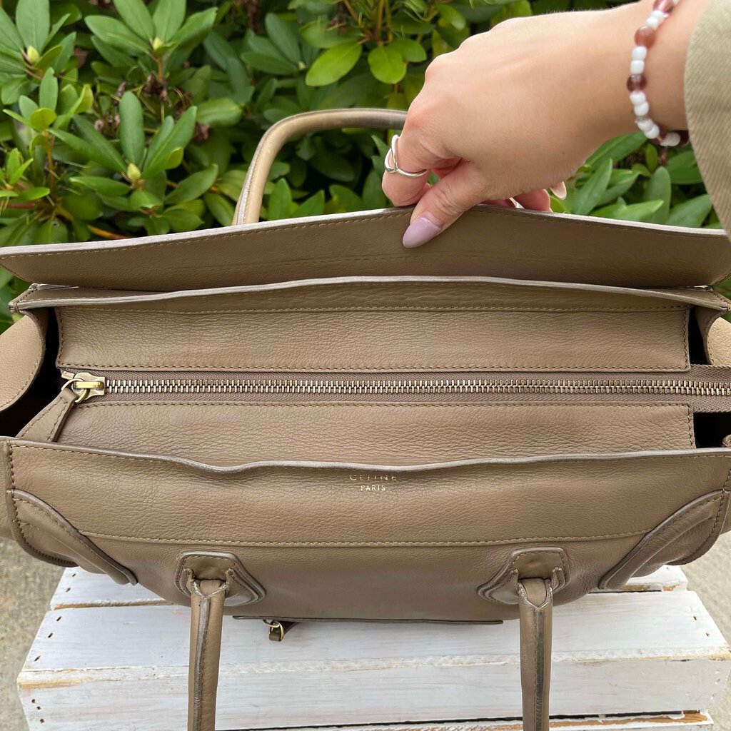 Celine Leather Luggage Tote