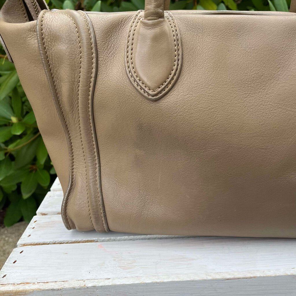 Celine Leather Luggage Tote