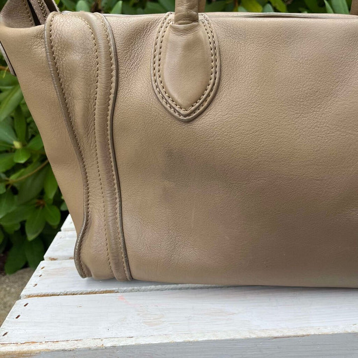 Celine Leather Luggage Tote