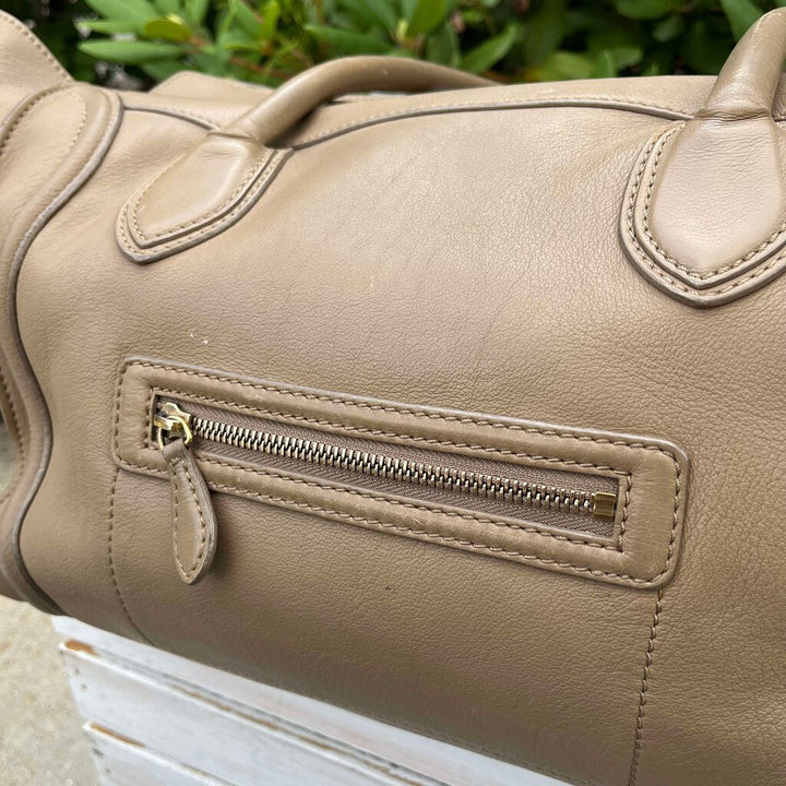 Celine Leather Luggage Tote