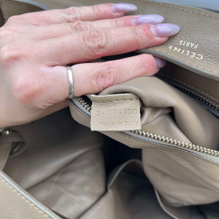 Celine Leather Luggage Tote