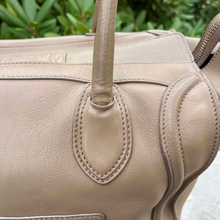 Celine Leather Luggage Tote