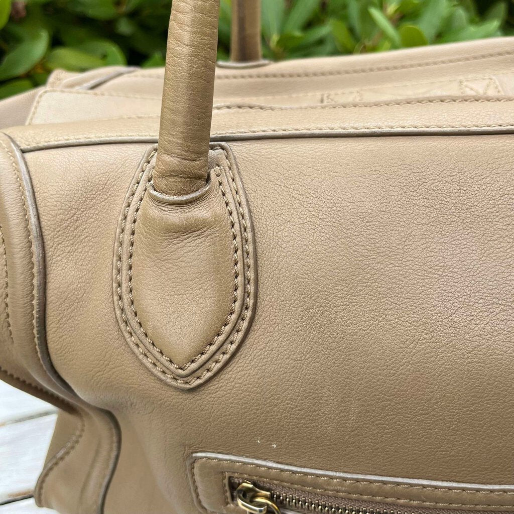 Celine Leather Luggage Tote