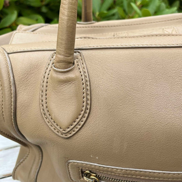 Celine Leather Luggage Tote