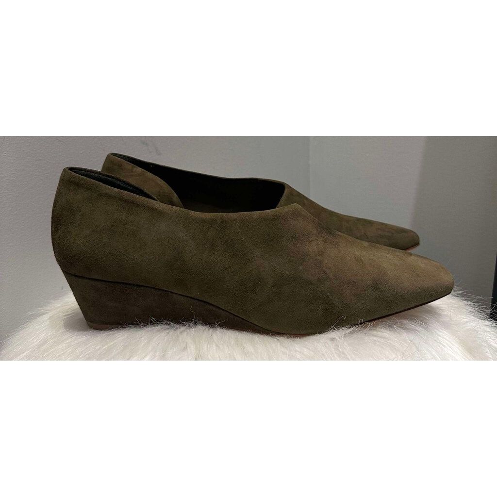 Vince Barolo Suede Square Toe Wedges - Size 8.5