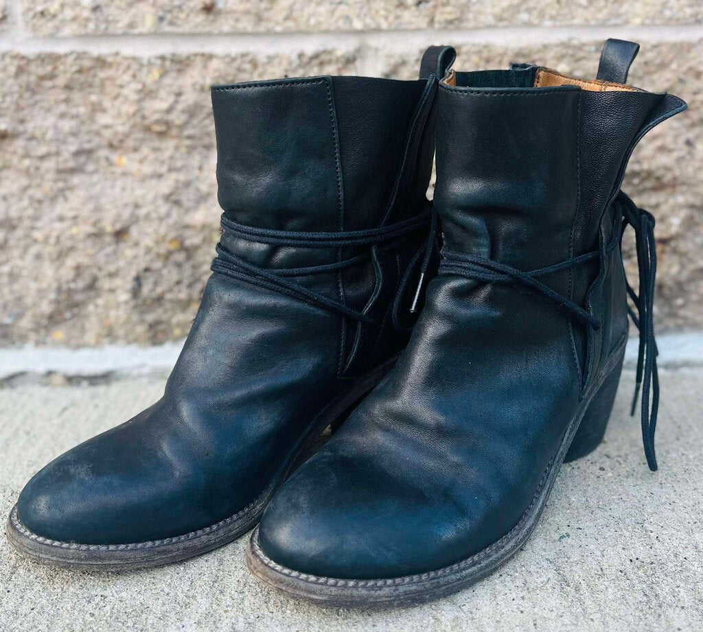 P. Monjo Lace-Up Booties - Size 37