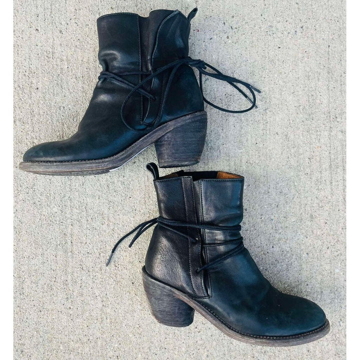 P. Monjo Lace-Up Booties - Size 37