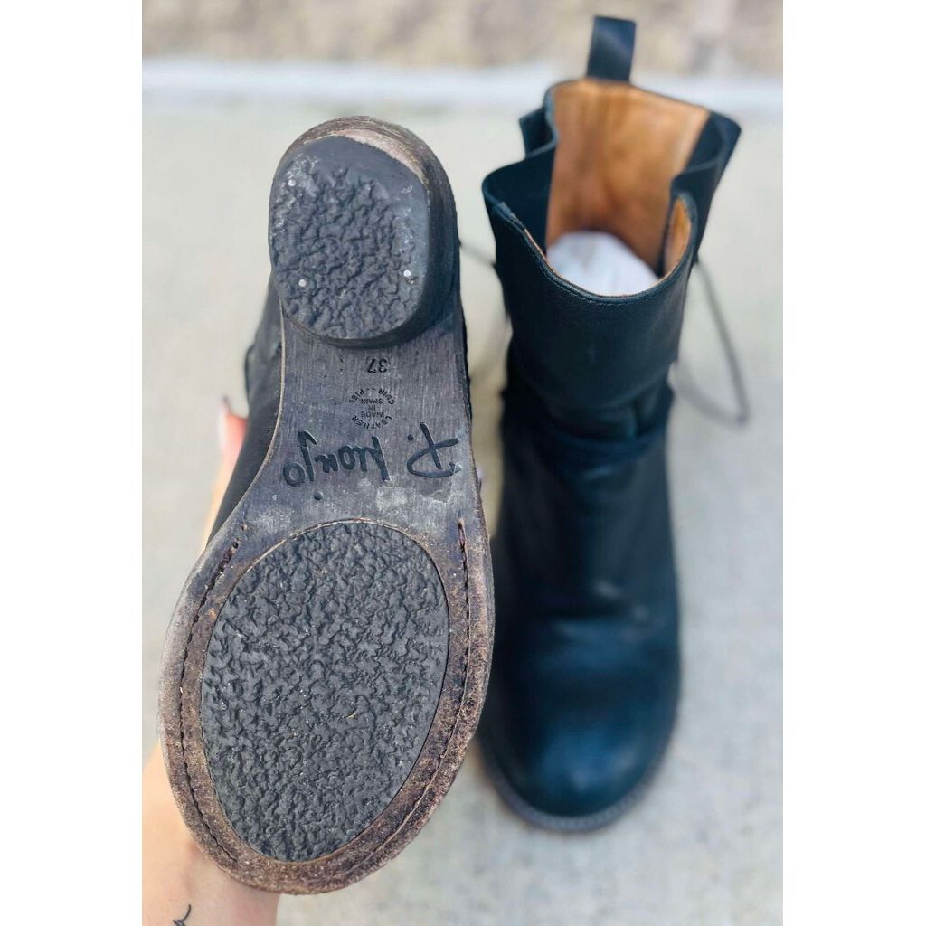 P. Monjo Lace-Up Booties - Size 37