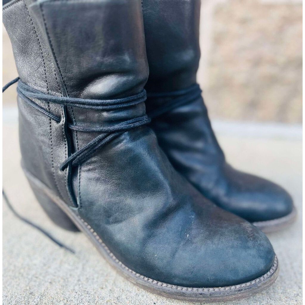 P. Monjo Lace-Up Booties - Size 37