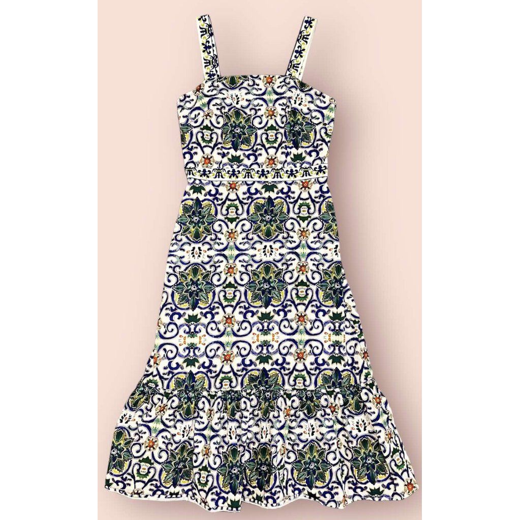 Sam Edelman Tile Print Midi Press - Size 4