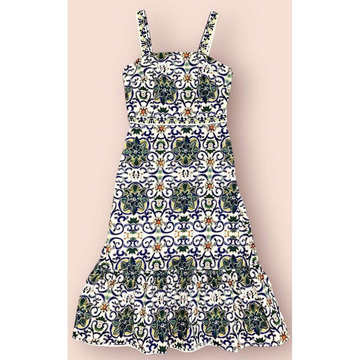 Sam Edelman Tile Print Midi Press - Size 4