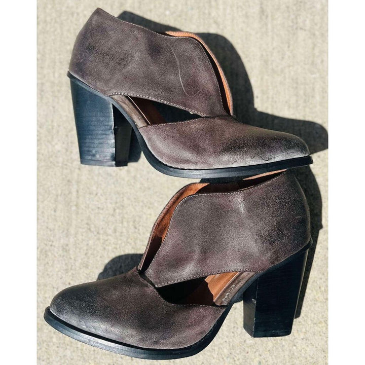 Jeffery Campbell x Free People Deep V Ankle Booties - Size 8