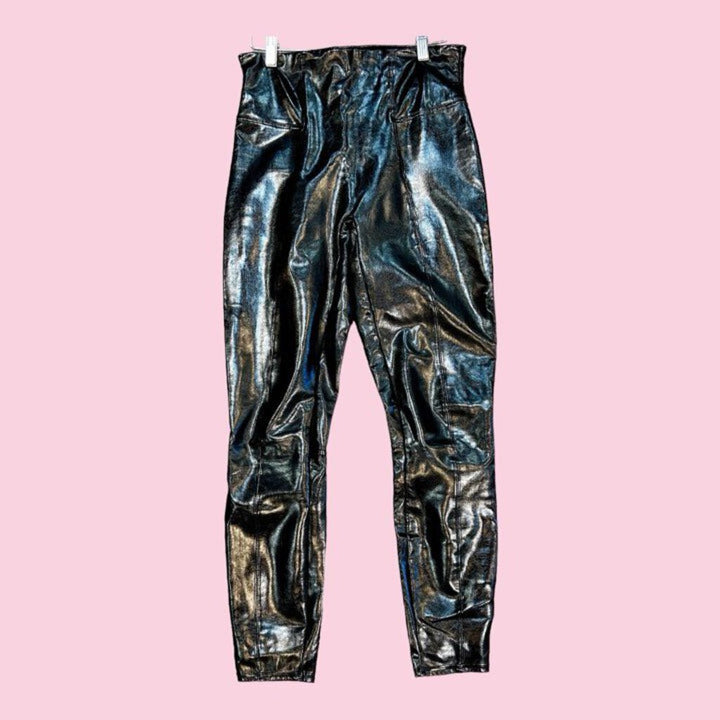 Spanx Faux Patent Leather Pants - Size Medium