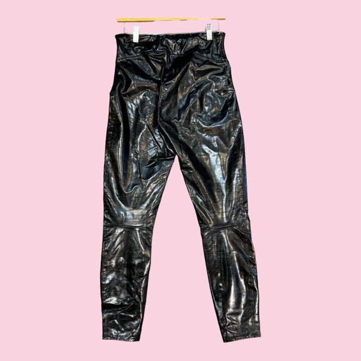 Spanx Faux Patent Leather Pants - Size Medium