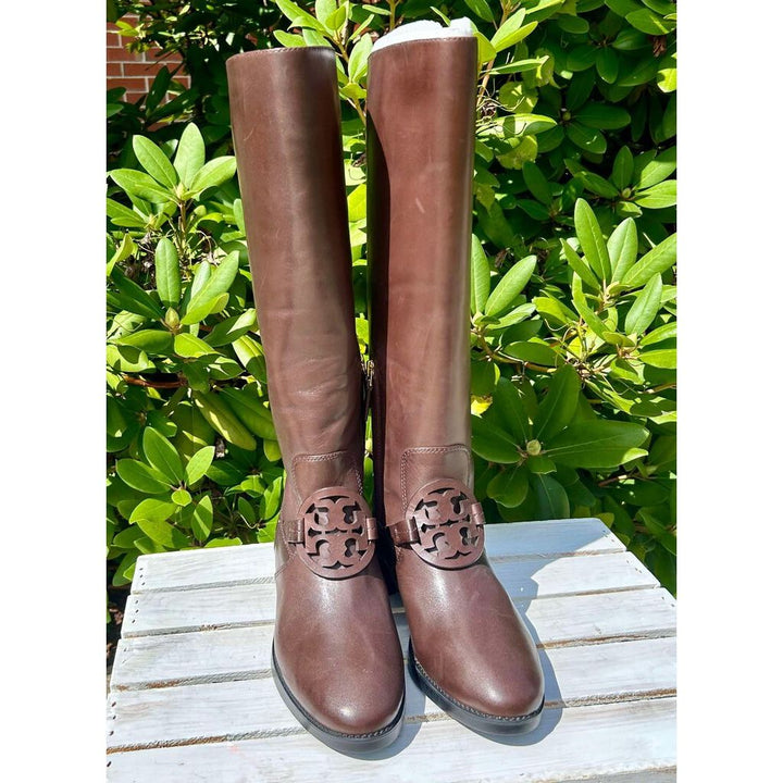 Tory Burch Miller Leather Pull-On Boots - Size 8