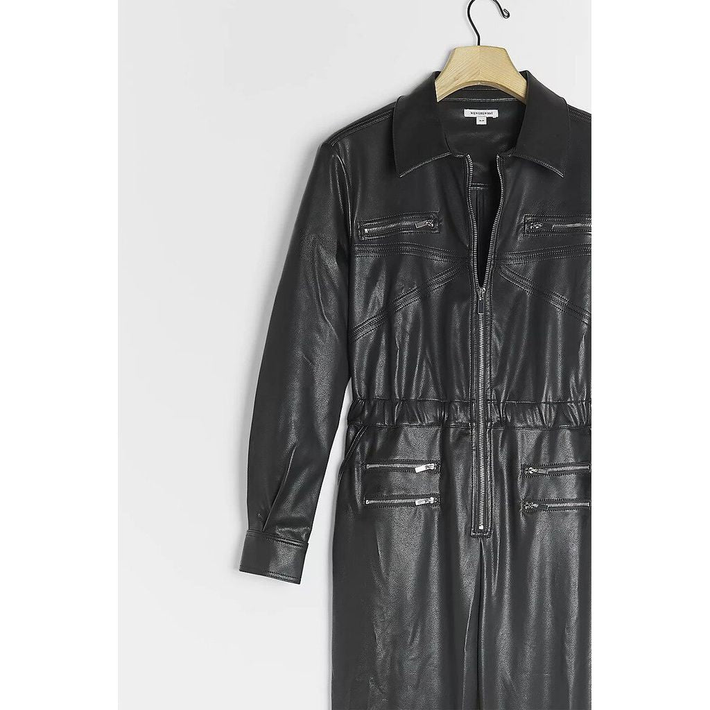 We Wore What NWT Faux Leather Utility Jumpsuit - Size XL