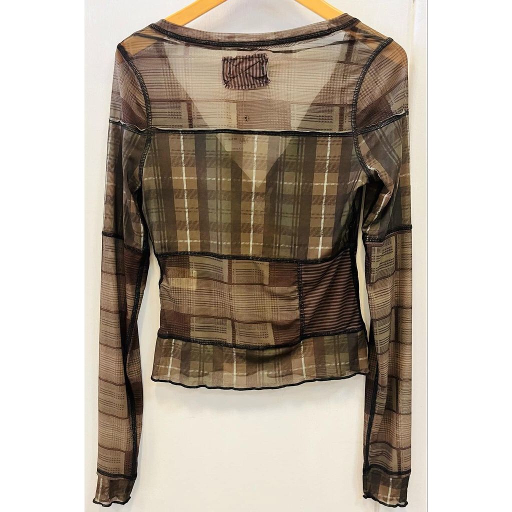 We The Free NWT Mesh Plaid Top - Size Small – Chic Boutique