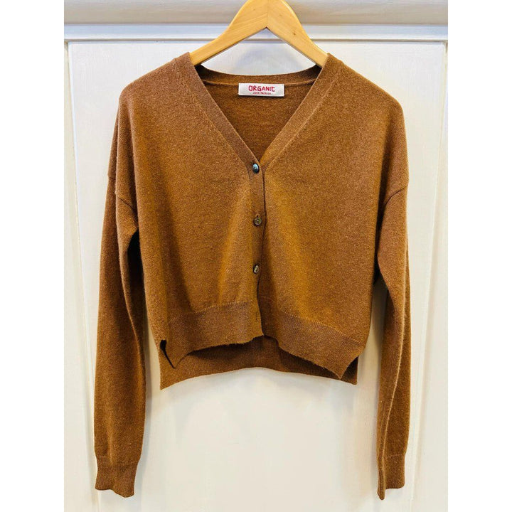 Organic John Patrick Cropped Cashmere Cardigan - Size XS