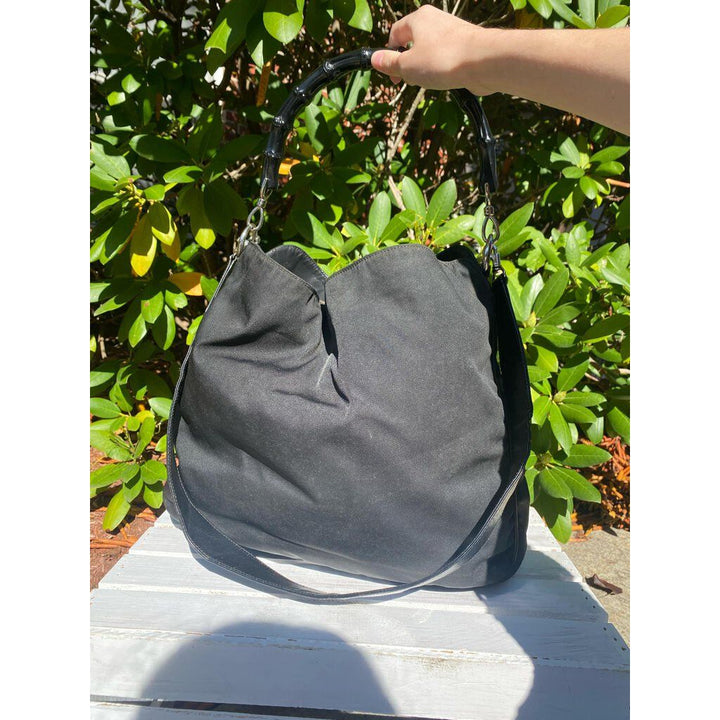 Gucci Nylon Bamboo Handle Tote