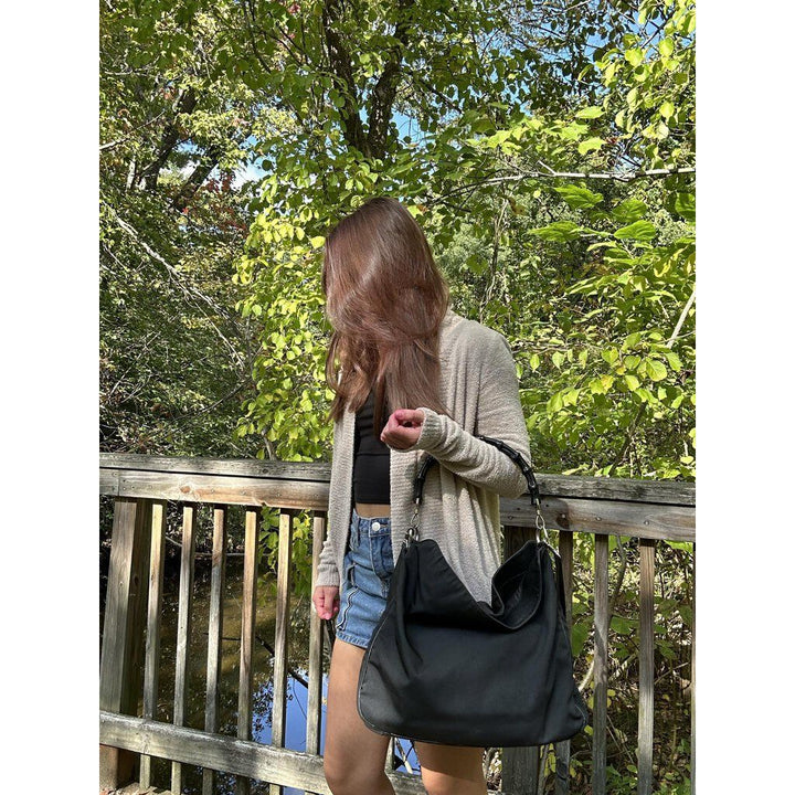 Gucci Nylon Bamboo Handle Tote