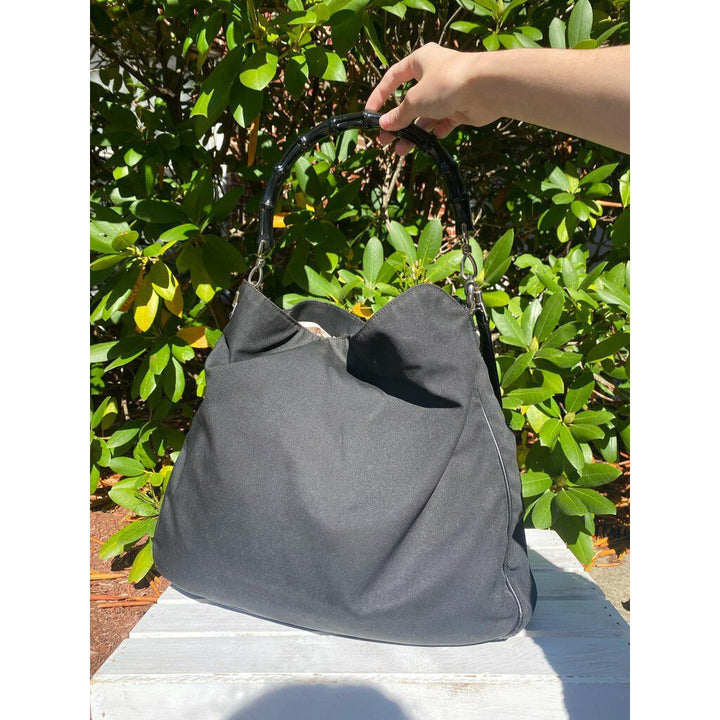Gucci Nylon Bamboo Handle Tote