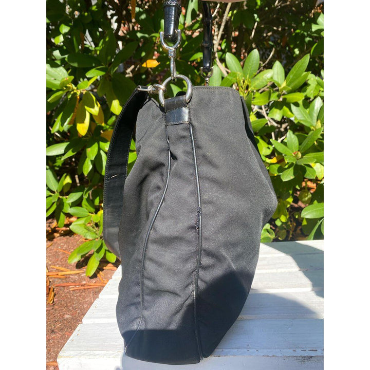 Gucci Nylon Bamboo Handle Tote