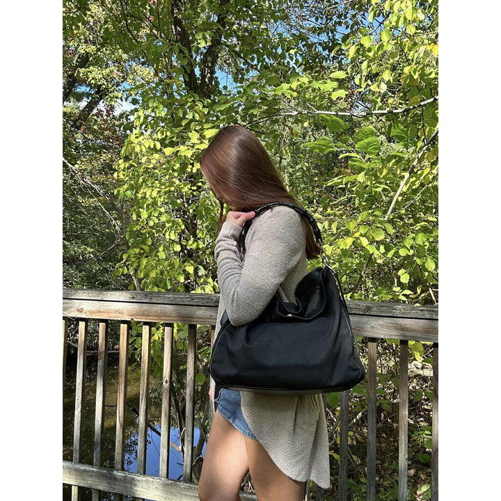 Gucci Nylon Bamboo Handle Tote