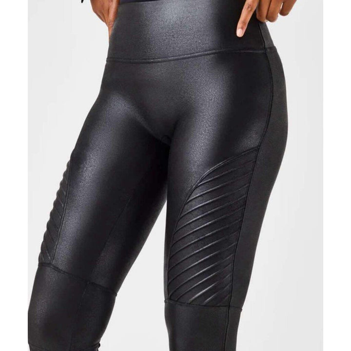 Spanx Faux Leather Moto Leggings - Size Small