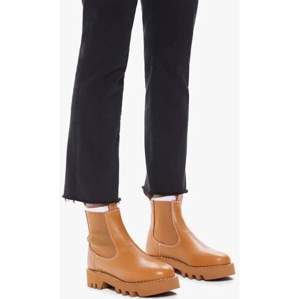 Mother The Rascal High Waist Fray Hem Ankle Jeans in Pitch - Size 4