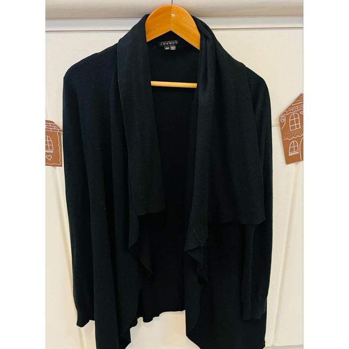 Theory Black Cardigan - Size Medium