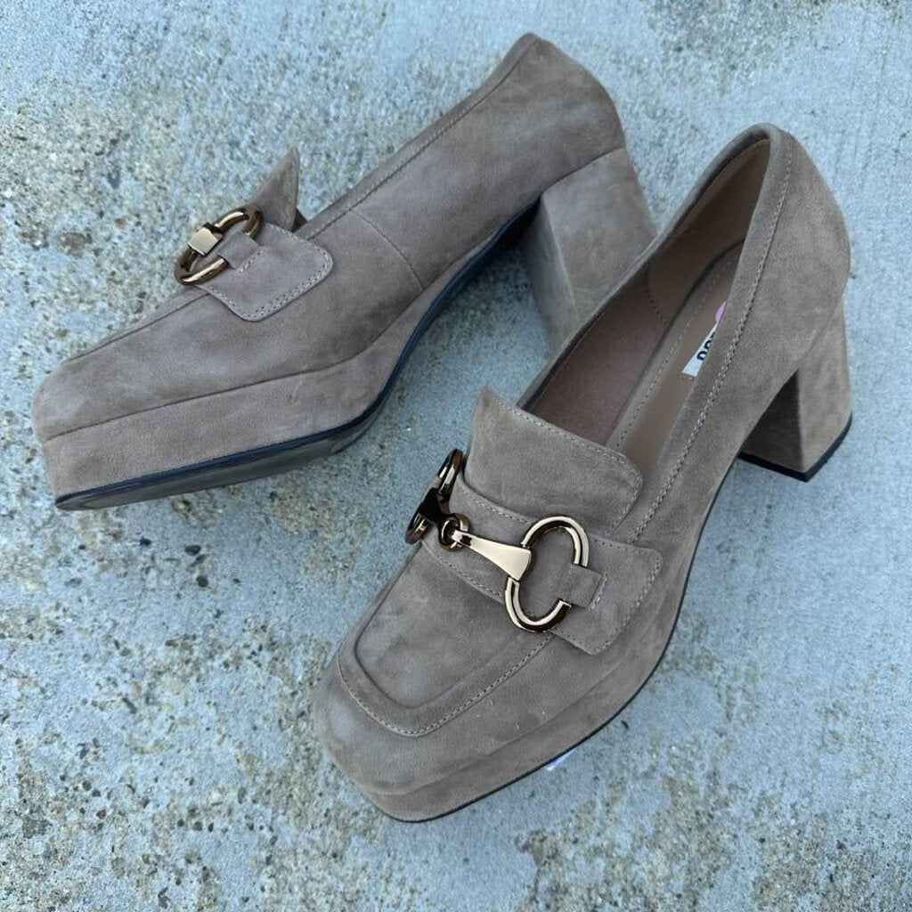 Bibi Lou Mojave Suede Heels - Size 10