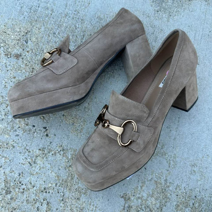 Bibi Lou Mojave Suede Heels - Size 10