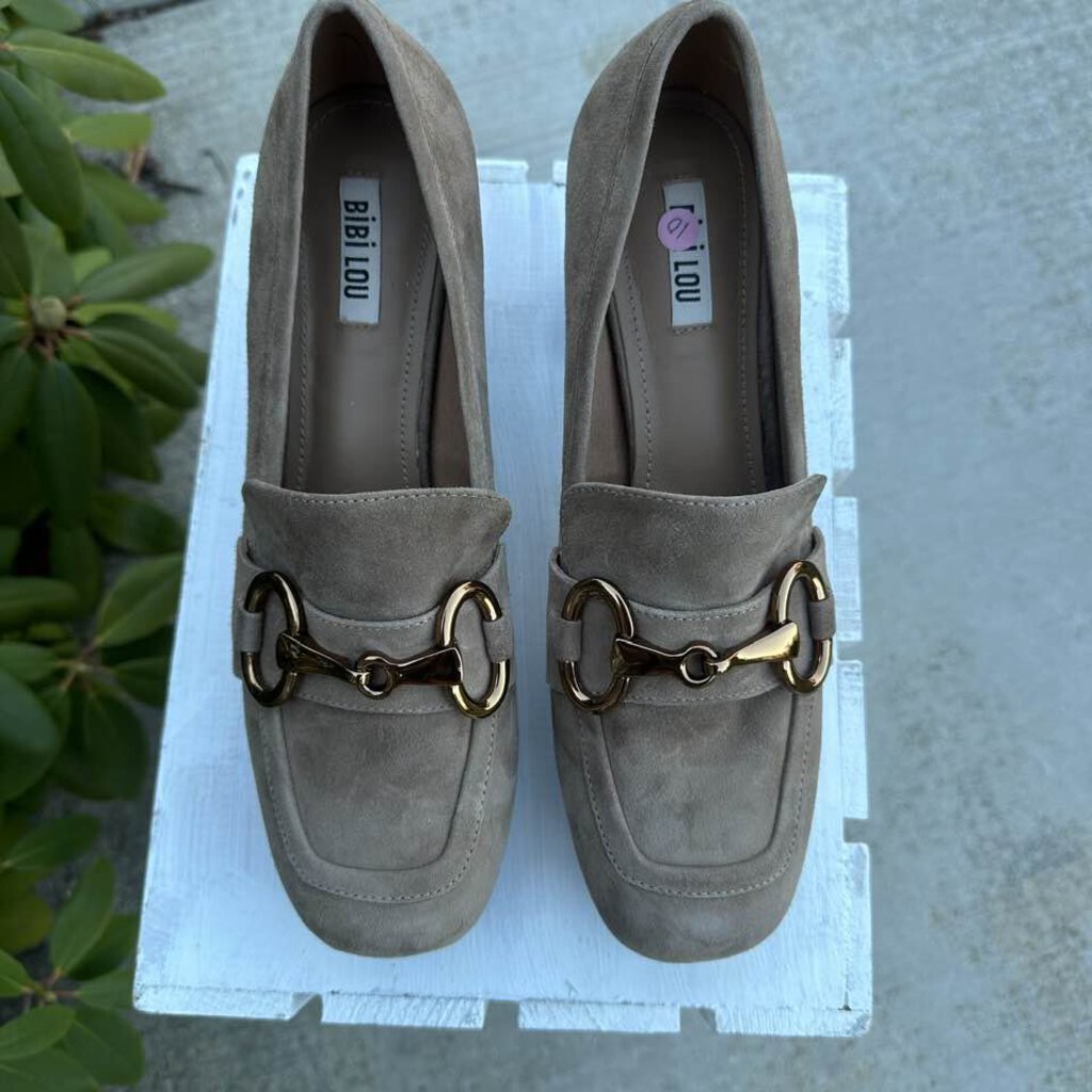 Bibi Lou Mojave Suede Heels - Size 10