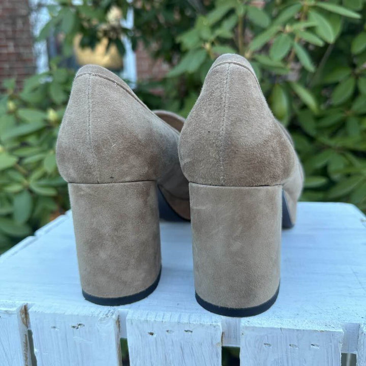 Bibi Lou Mojave Suede Heels - Size 10