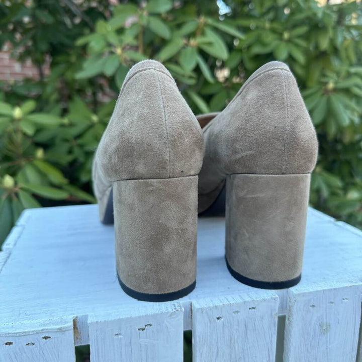 Bibi Lou Mojave Suede Heels - Size 10