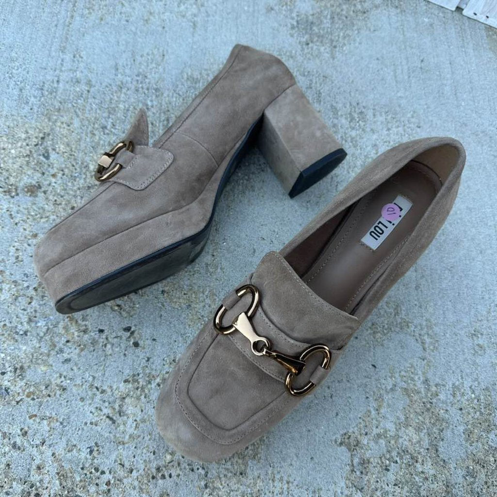 Bibi Lou Mojave Suede Heels - Size 10